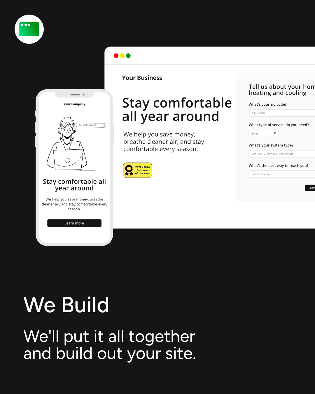 An image describing the second step in our web design process at Website99
